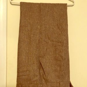 NWT Old Navy Tan Trouser w/ Gold woven pattern